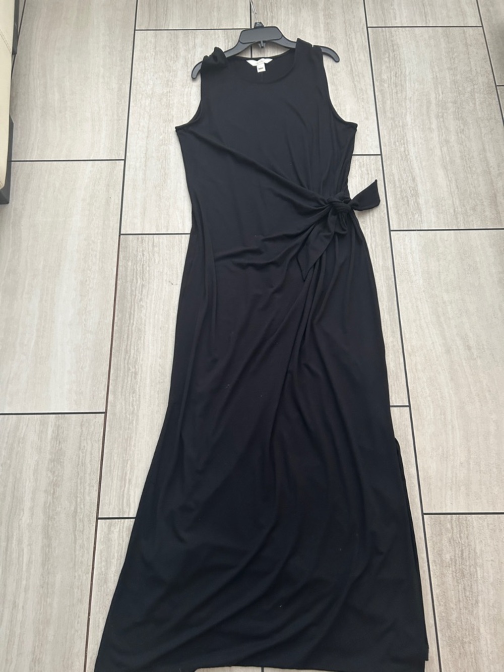 Lilly Pulitzer Black Sleeveless Side-Tie Maxi Dress